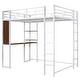 preview thumbnail 11 of 13, Multifunctional Design Loft Bed with Desk, Two-sided Ladder and Shelves, Efficient space, Full Size, White