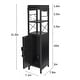 preview thumbnail 10 of 28, Slim Bathroom Cabinet Small Bathroom Storage Corner Floor Cabinet with Magnetic Doors and Shelves Toilet Paper Holder