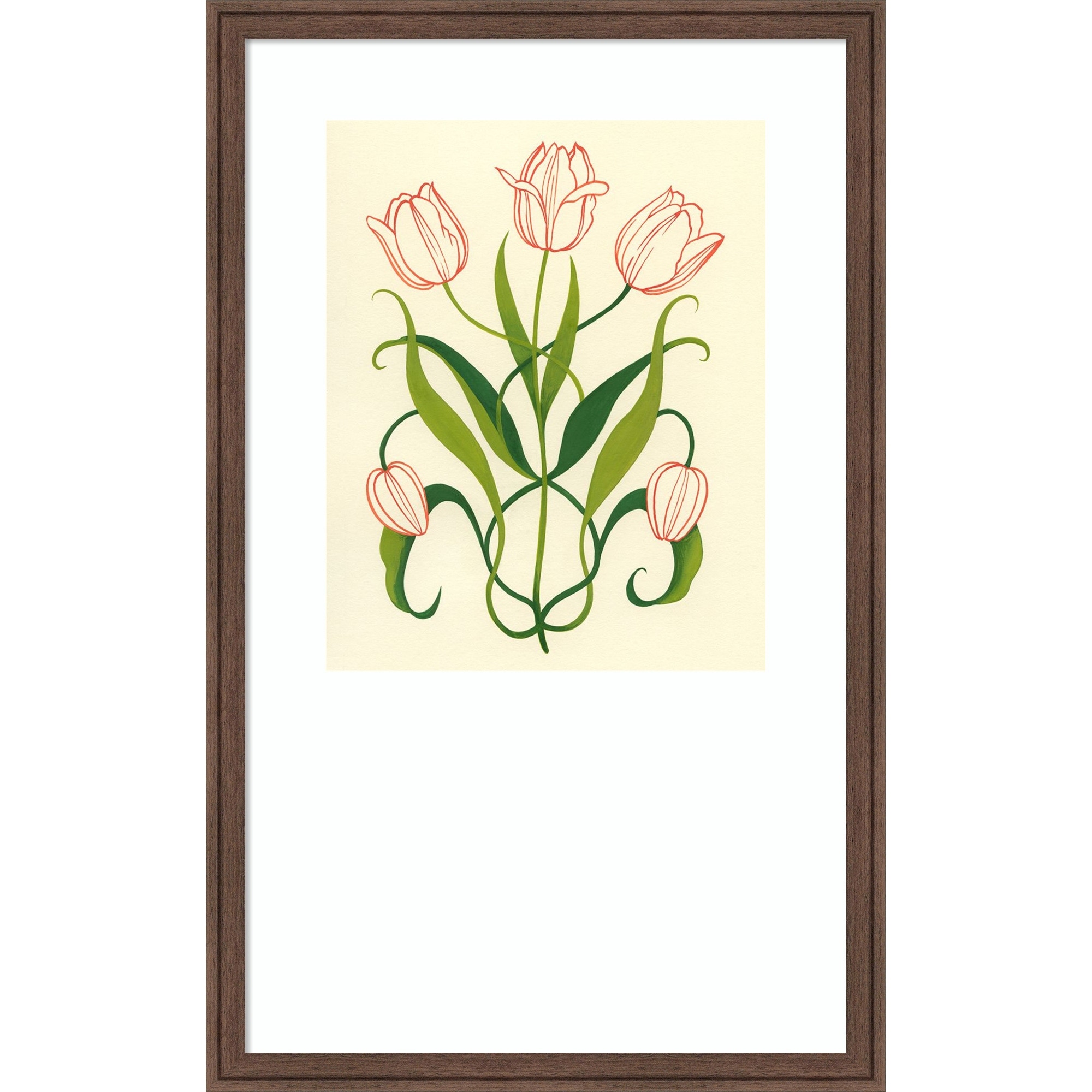 Spring Deco I by Grace Popp Wood Framed Wall Art Print