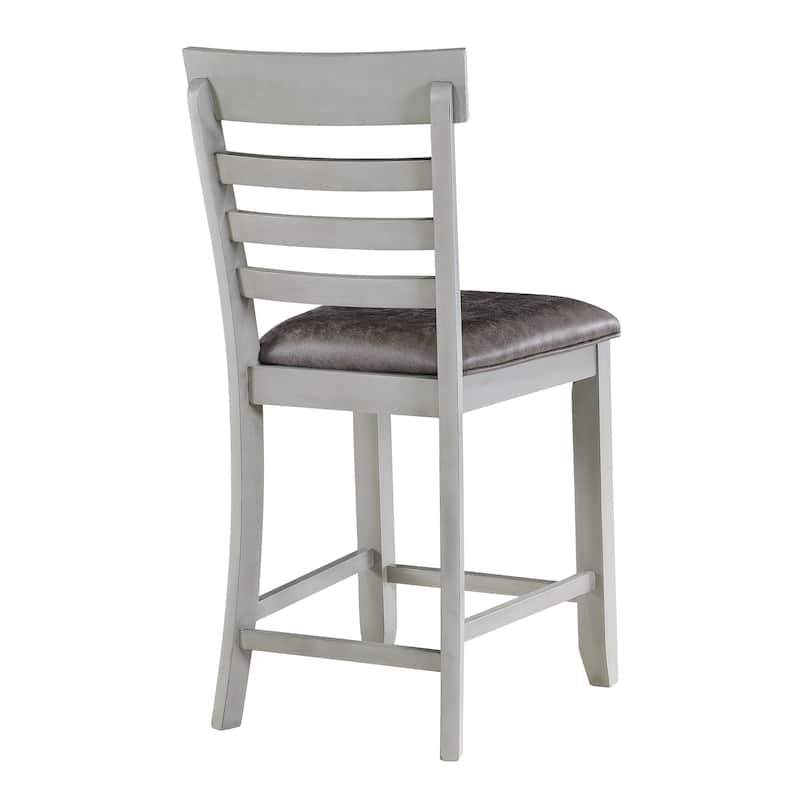 Steve Silver Hasbrook Ladder Back Farmhouse Counter Chair - Set of 2
