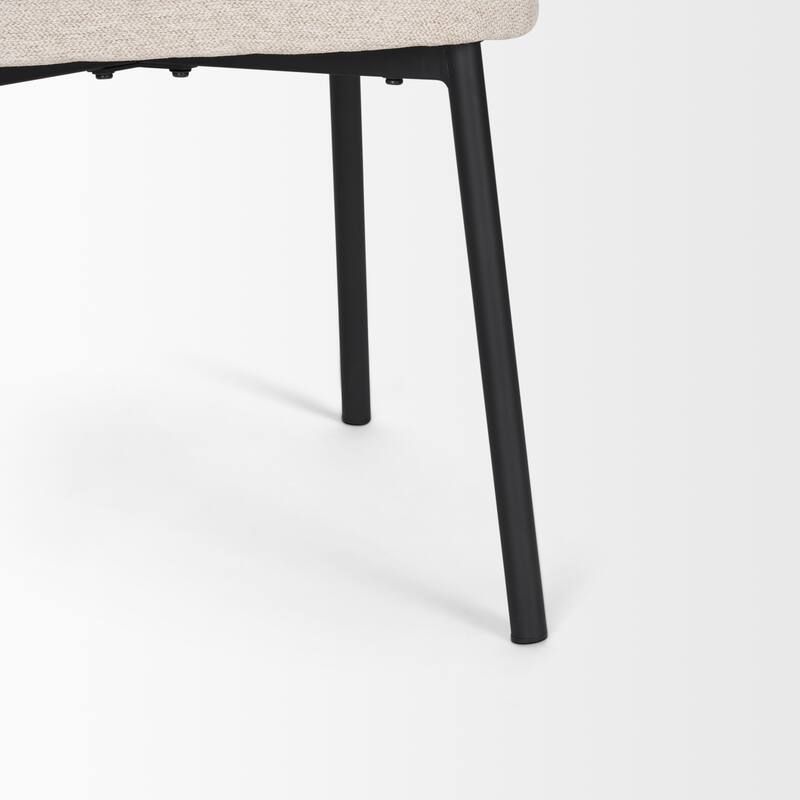 Shannon Dining Chair w/ Gray Fabric & Matte Black Metal