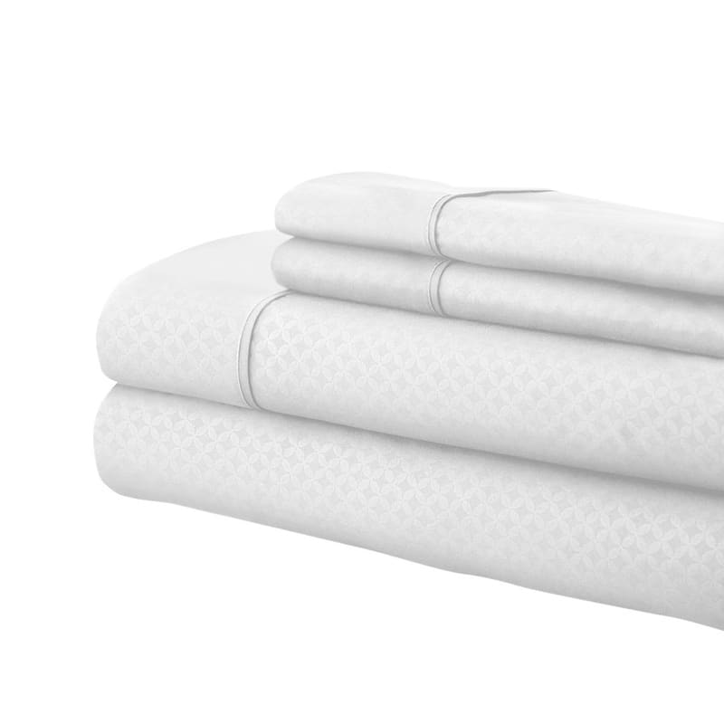 Home Sweet Home Dream Greek Key Embossed Bed Sheet Set