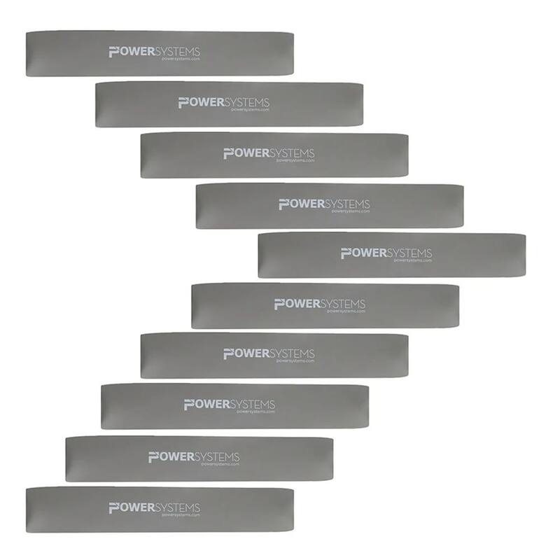 Power Systems Mini Versa-Loop Bands 9", Portable Resistance Bands, 10 Pack - Ultra Heavy