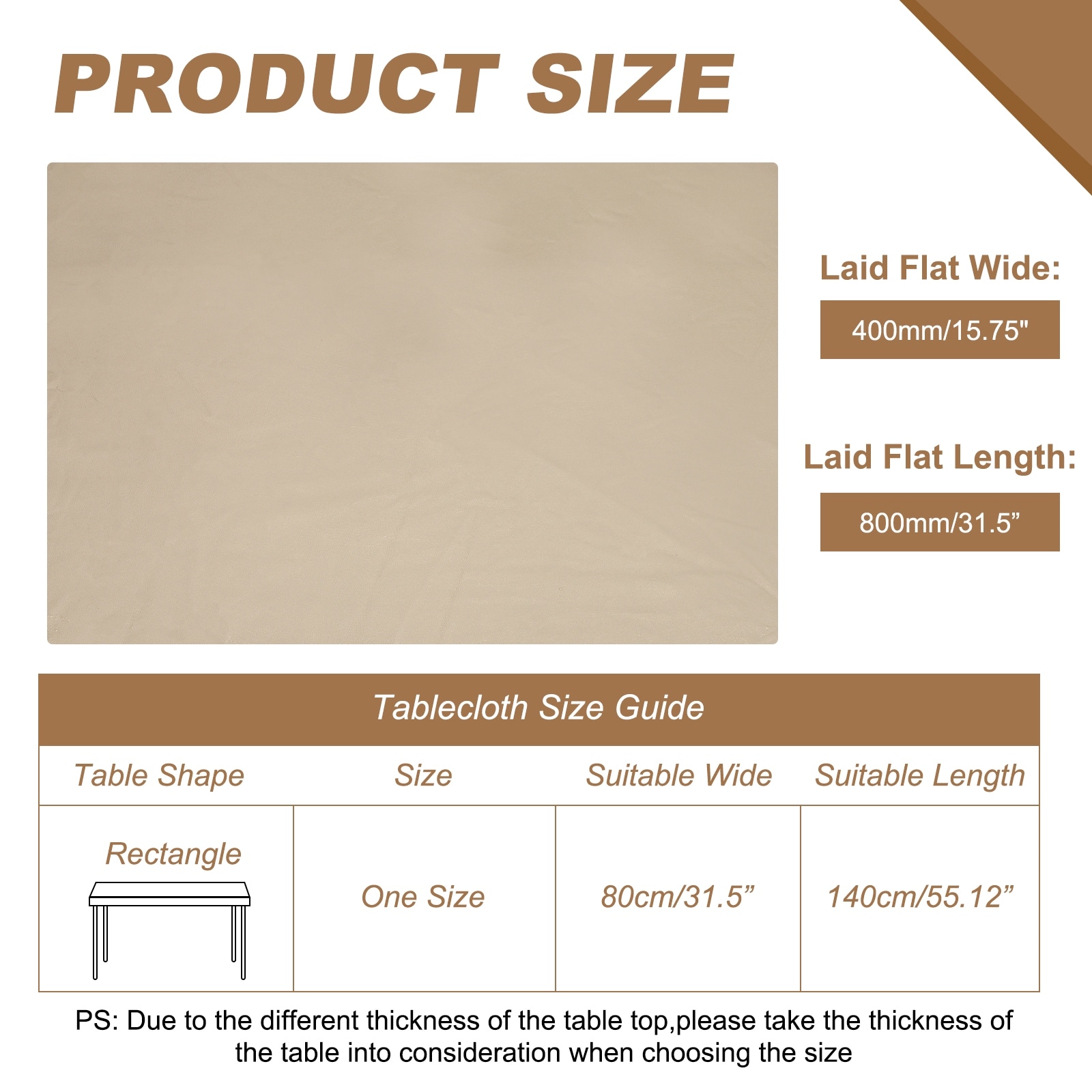 Fitted Tablecloth with Elastic Edge Table