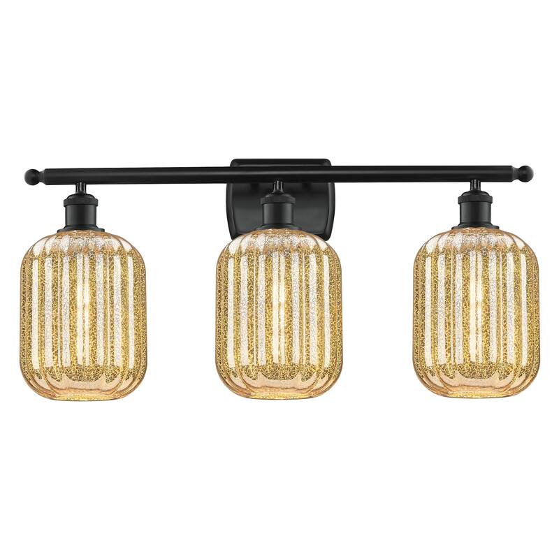 Innovations Lighting 516-3W-13-27 Preston Vanity Preston 3 Light 27" - Matte Black / Mercury