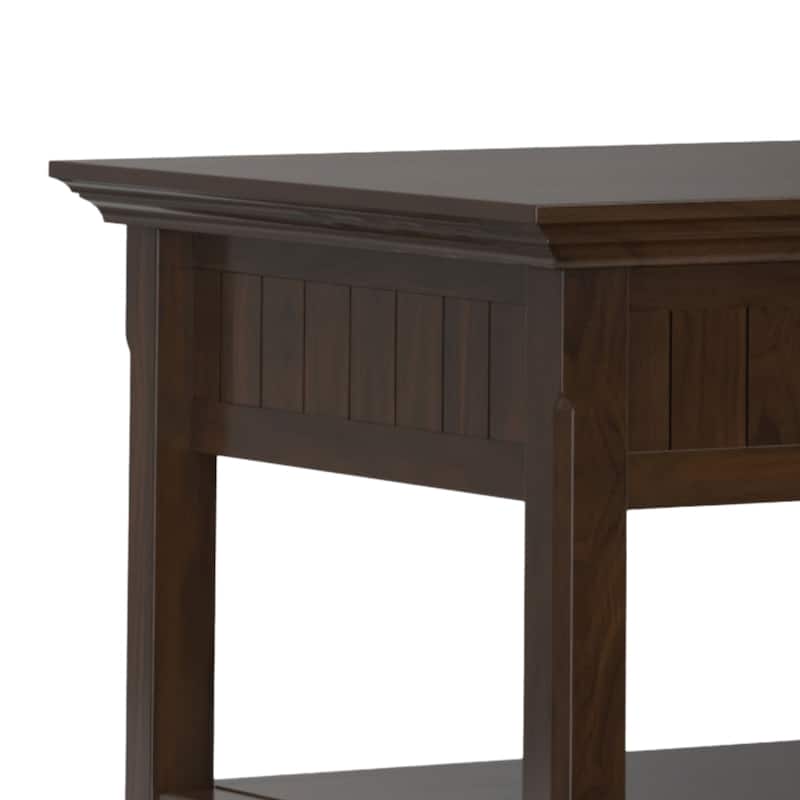 WYNDENHALL Normandy SOLID WOOD 48 inch Wide Rectangle Transitional Lift Top Coffee Table in Brunette Brown