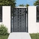 preview thumbnail 1 of 6, vidaXL Garden Gate Decorative Door Outdoor Anthracite Steel Square Design - 43.3 x 61.0"