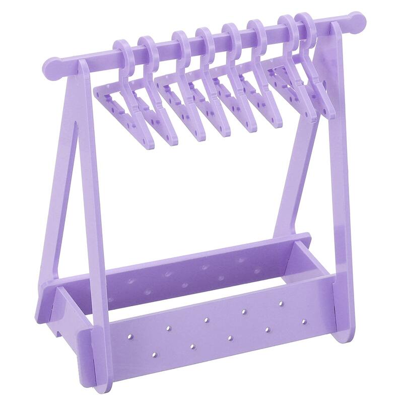 1 Set Earring Holder 8 Coat Hangers, Acrylic Earring Organizer 20 Hole