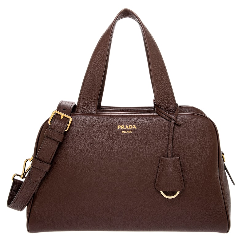 Prada Top Handle Bag - Burgundy