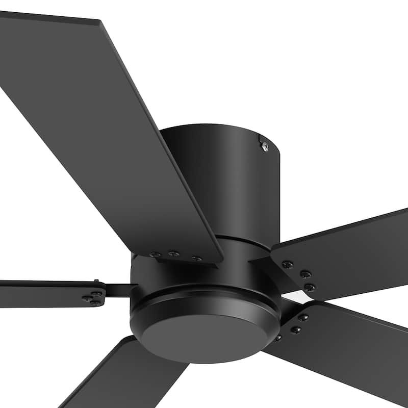 2 Set 42-inch Flush Mount Ceiling Fan No Light with Remote(5 Reversible Blades)