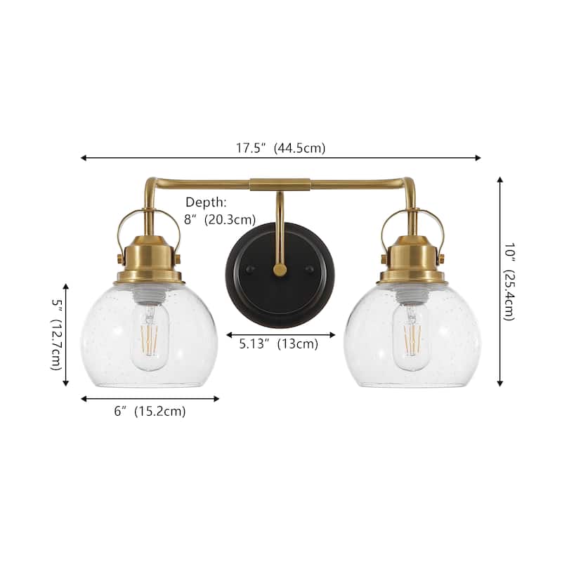 Bolha Metal/ Bubbled Glass Vanity Light, Chrome by JONATHAN Y
