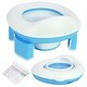 preview thumbnail 9 of 7, Portable Baby Potty Chair Cover with Splash Guard for Travel Blue