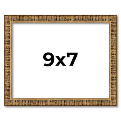 9x7 Frame Gold Solid Wood Picture Frame - Complete Modern Photo Frame