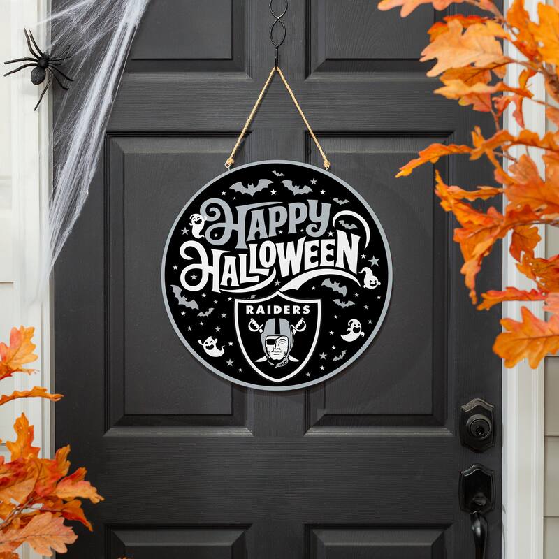 Las Vegas Raiders 18" x 18" Halloween Door Décor Wall Sign
