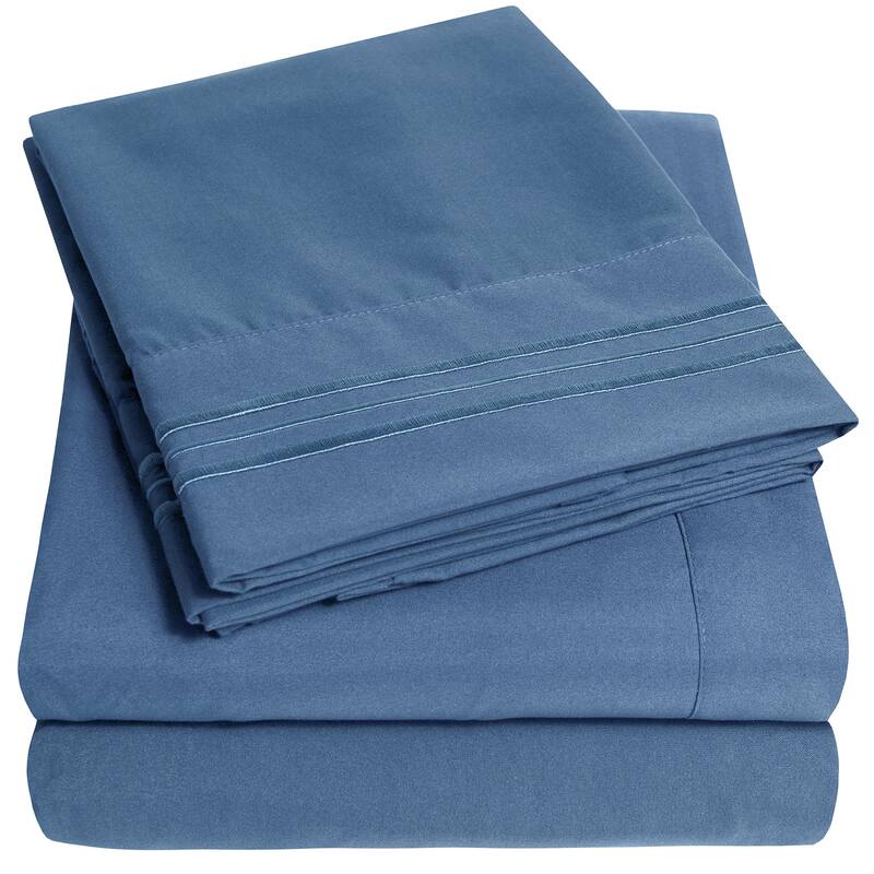 Sweet Home Collection 18"-24" Extra Deep Pocket, Double Brushed Microfiber Sheet Set