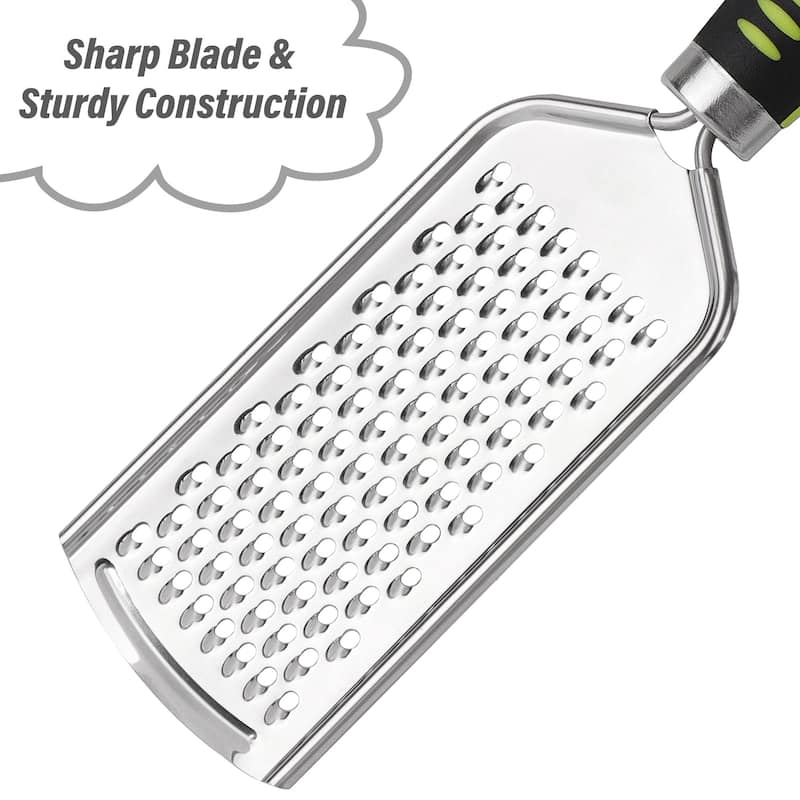 Stainless Steel Cheese Grater Vegetable Fruits Ginger Slicer for Kitchen - Silver, Black, Green