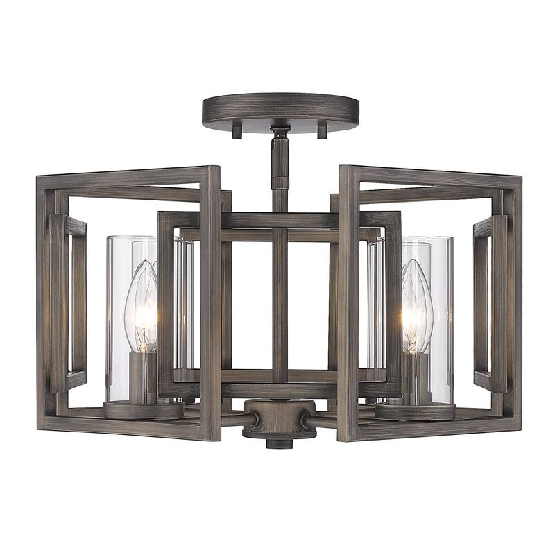 Golden Lighting 6068-FM Marco 4 Light 16" Wide Semi-Flush Ceiling