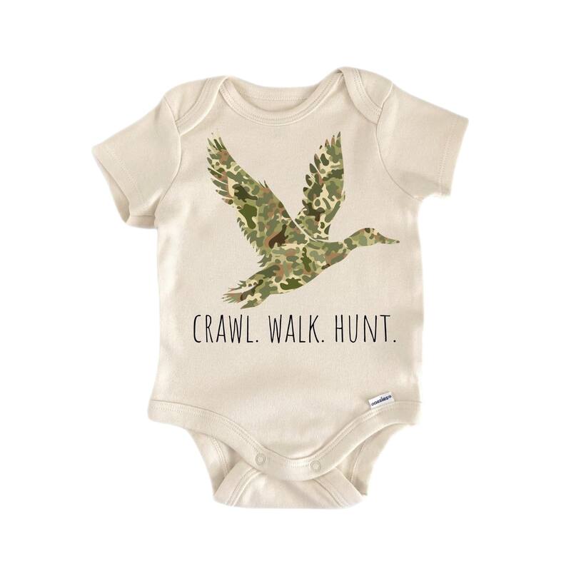 Duck Hunting - Baby Boy Girl Clothes Infant Bodysuit Funny Cute Newborn - White - 0-3M