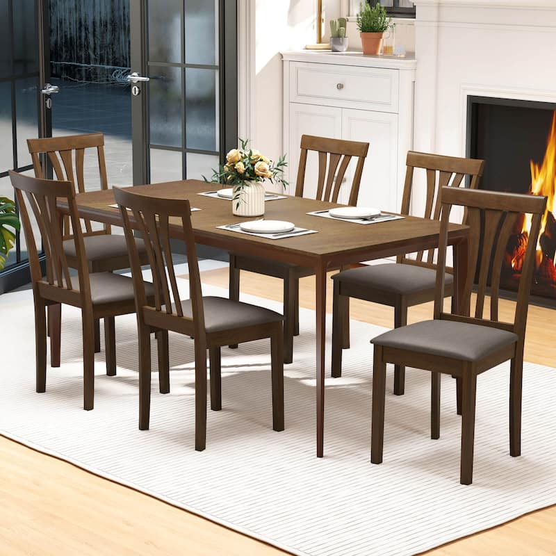 Costway Dining Chairs Set of 2/4 Linen Fabric Dining Room Chairs with