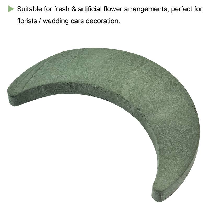 Floral Foam Block Moon Shaped Brick for Flower Mud Florist Arrangement - Green