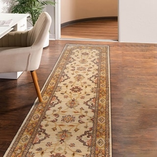Hand Knotted Chobi Peshawar Beige Persian Wool Traditional Area Rug - 2 ...