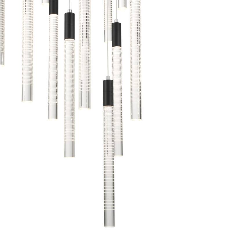 Artcraft Celine Integrated LED Chandelier - Black Finish
