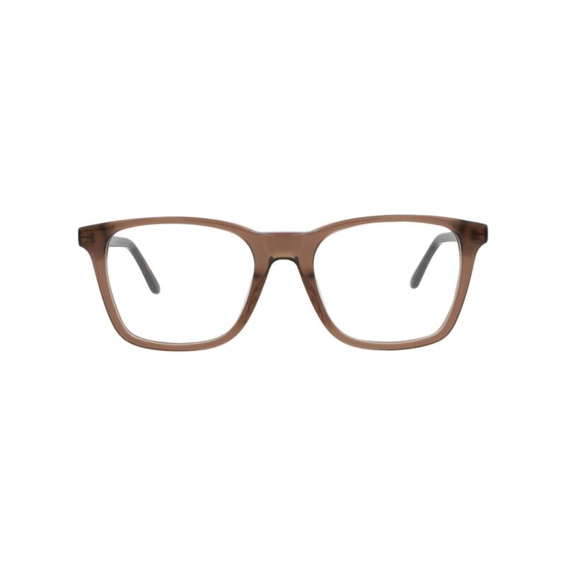 Alexander McQueen Square-Frame Acetate Optical Frames - Brown Silver Transparent - Brown