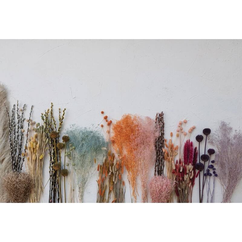 Dried Natural Baby's Breath Bunch, Set of 4 - 3.9"L x 7.8"W x 23.6"H