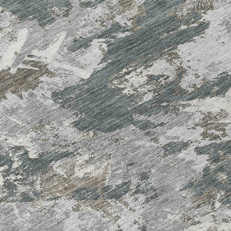 Machine Washable Indoor/ Outdoor Chantille Abstract Contemporary Rug