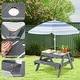 preview thumbnail 6 of 7, Gymax 4-in-1 Kids Picnic Table Set w/ 3 Removable Bins & Lids Foldable