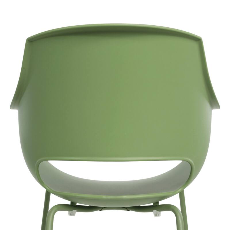 Furnish Theory Urban-ML Pro Indoor/Outdoor Stackable Dining Armchairs Polypropylene Shell & Powder-Coated Steel Legs (Set of 2)