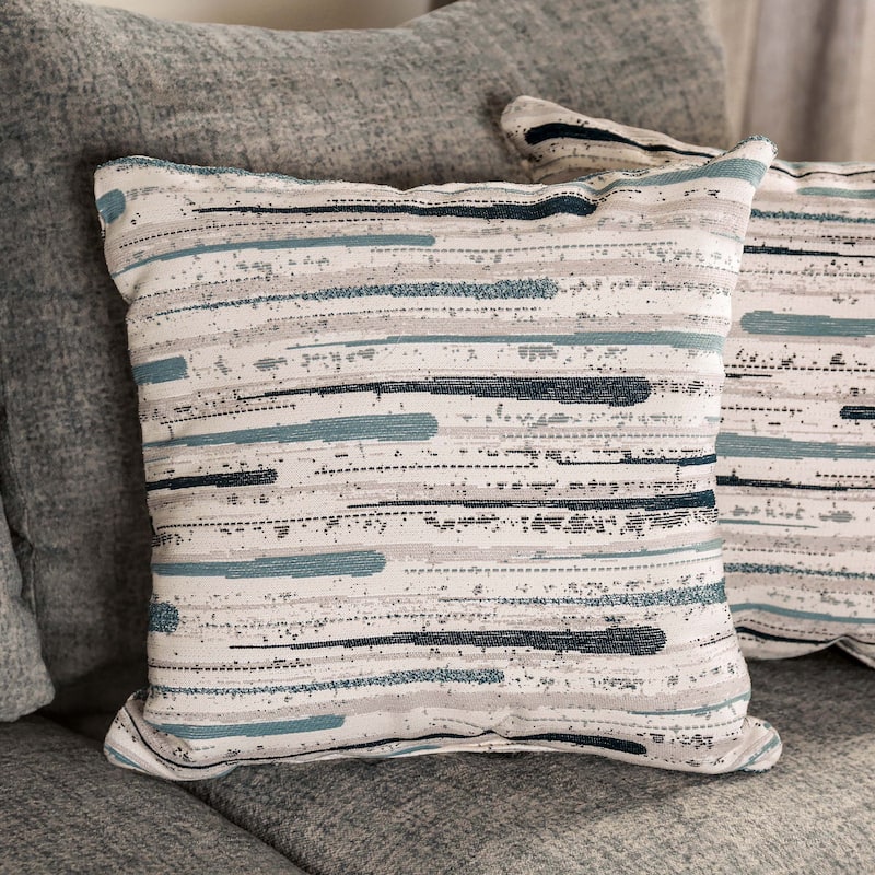 Nort Transitional Fabric Padded Flared Arms Loveseat by Furniture of America