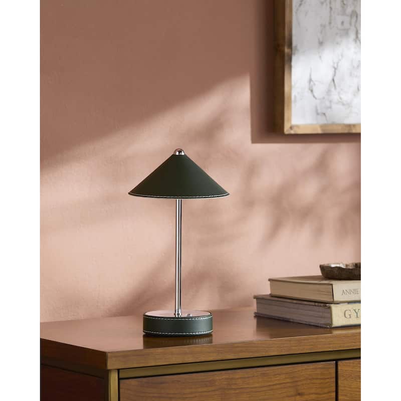 Livabliss Nomelle Modern Accent Table Lamp - 11"H x 6"W x 6"D - Green