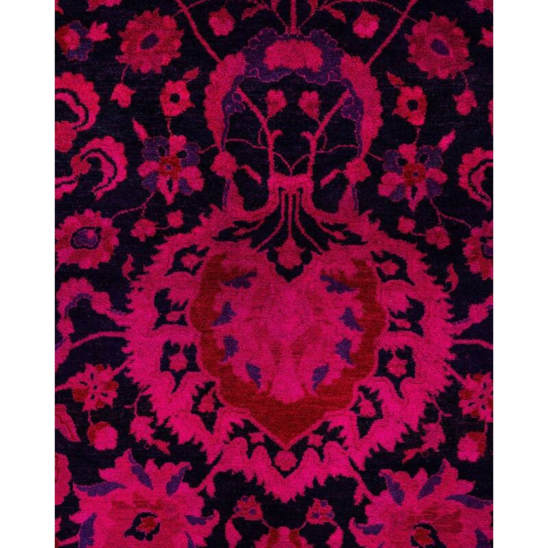 Fine Vibrance One-of-a-Kind Hand-Knotted Area Rug - Pink, 9' 1" x 11' 10" - 9' 1" x 11' 10"