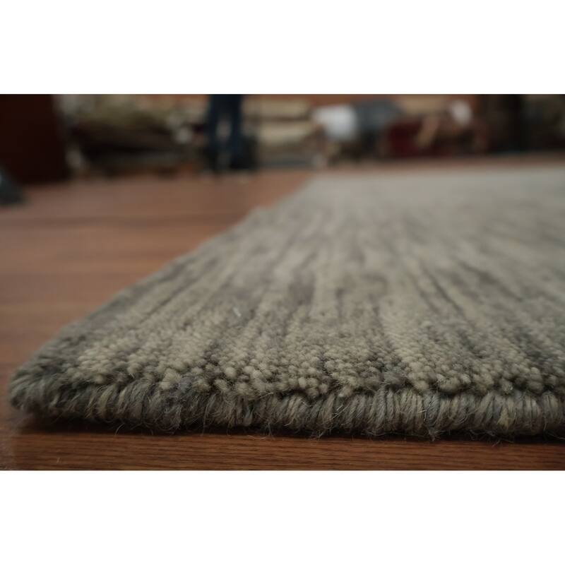 Hand Knotted Oriental 100% Wool Carpet Tribal Tribal Greys & Charcoal Gabbeh Area Rug - 7' 9'' X 5' 3''