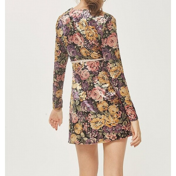 topshop velvet wrap dress