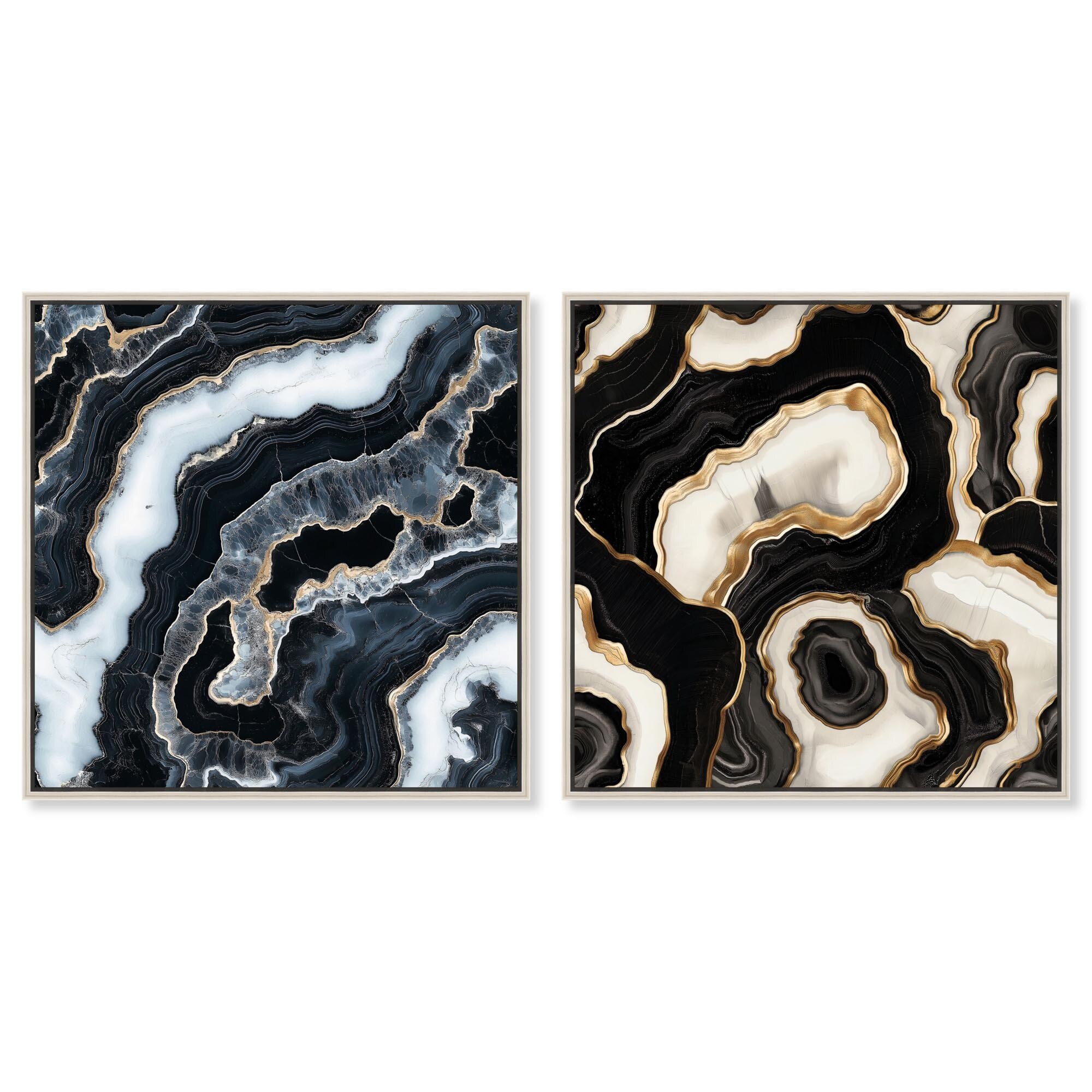 Gilded Glam Geode Pair Set Canvas by Art Remedy