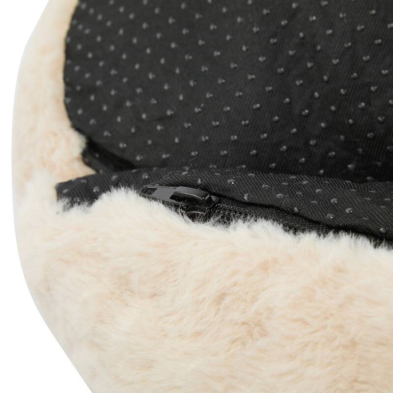 Faux Fur Bean Bag Chair, Ergonomic Lounge Armchair, Lazy Floor Sofa with Adaptive Shredded Foam for Bedroom, Living Room