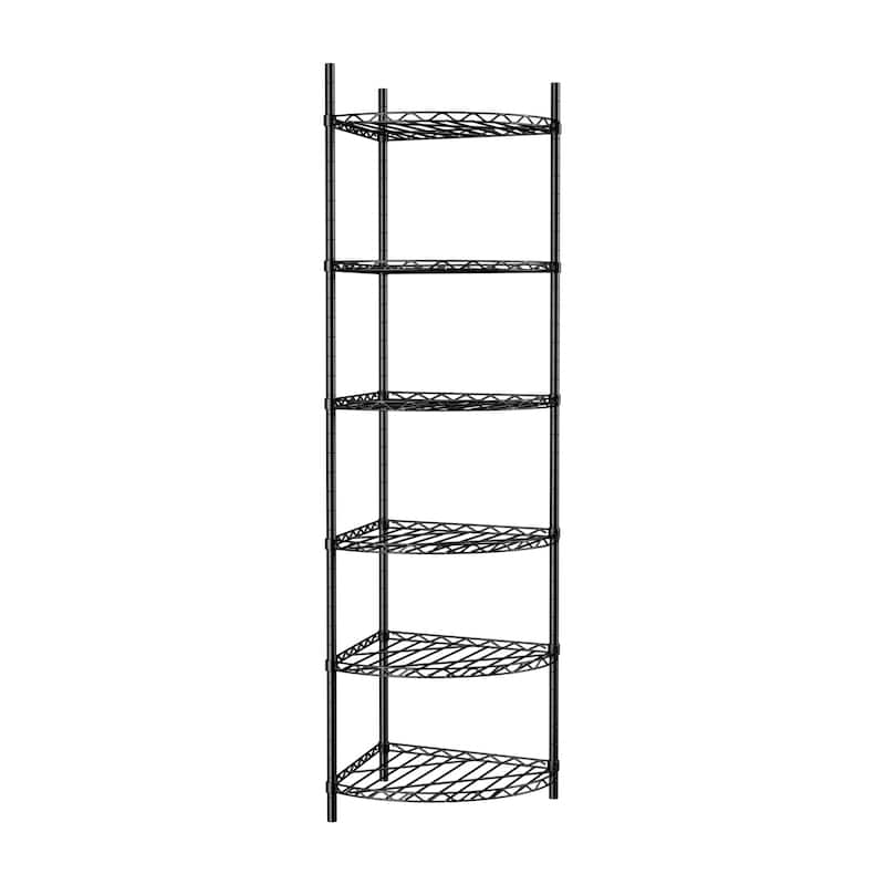 NSF 6 Tier Wire Shelf Rack Corner Storage for Bathroom,Kitchen,Garage