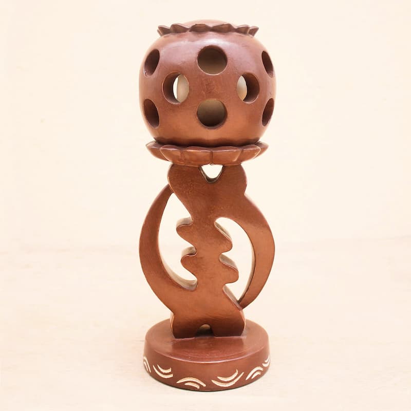 Novica Handmade Gye Nyame Trophy Wood Sculpture