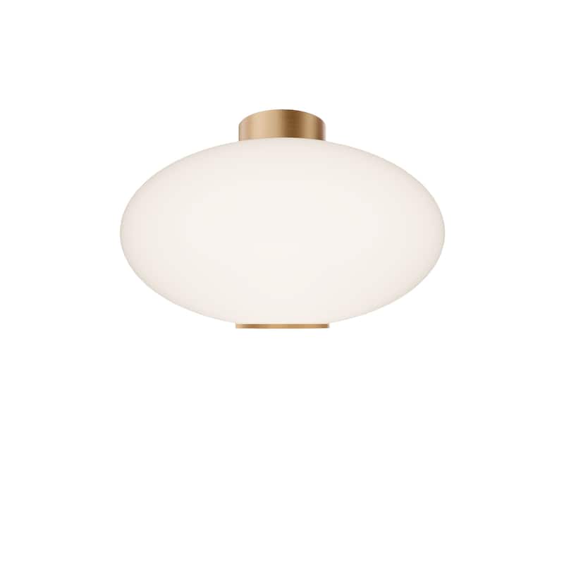 Illusion 22in LED Flush Mount Selectable CCT 2700-3000-3500K set to 2700K - Aged Brass-3500K - 22
