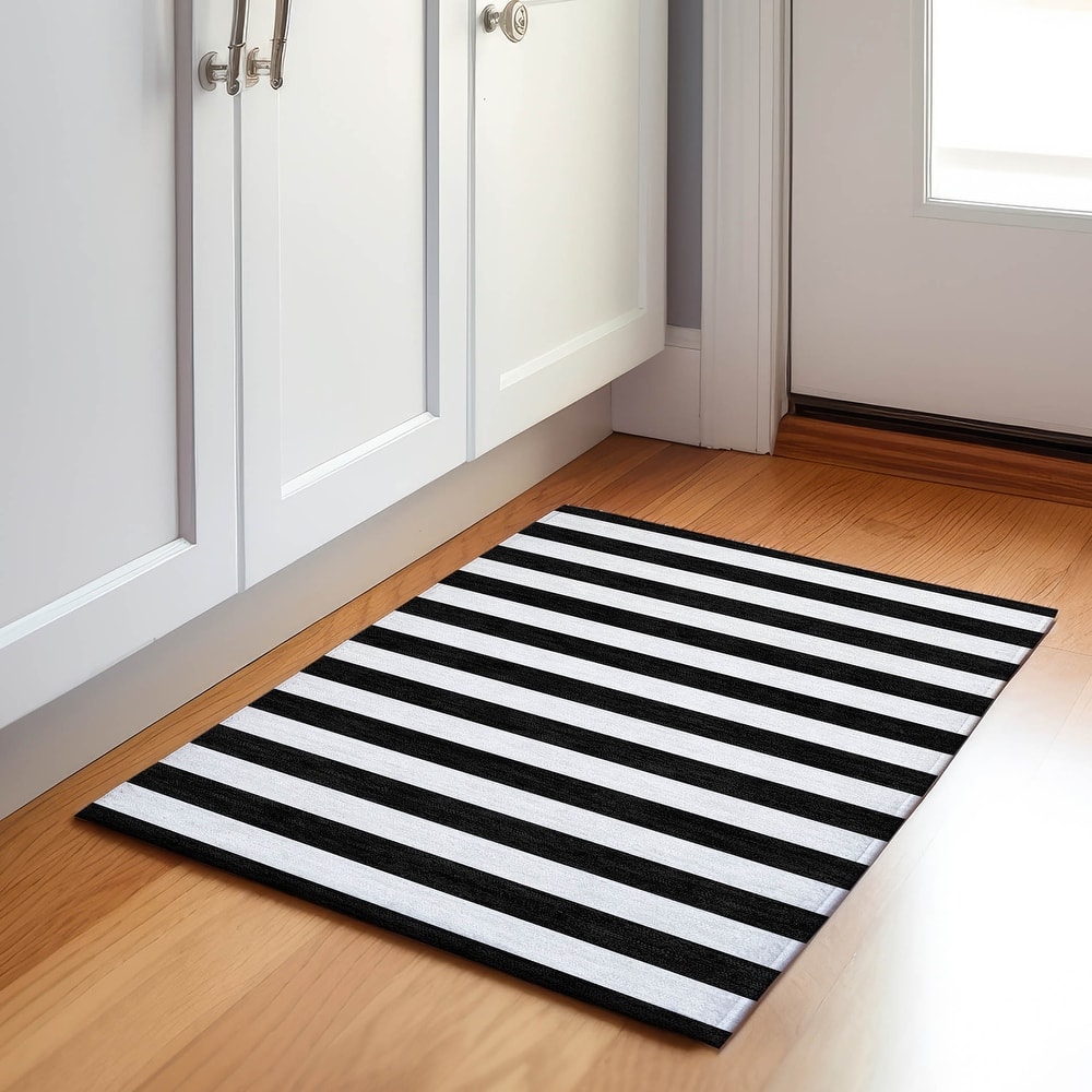 Premium Washable Super Soft Cabana Stripe Mayfield Rug