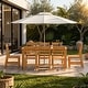 preview thumbnail 4 of 6, Outdoor Patio Dining Set for 6 People, Large Patio Table with Umbrella Hole, HDPS Wood Look Outdoor Table and Chairs