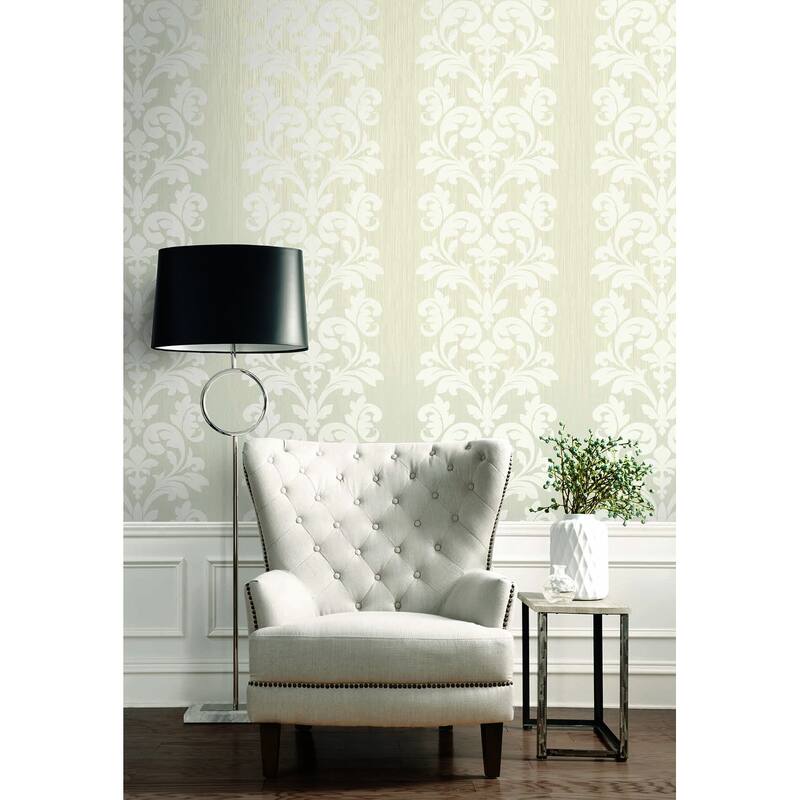 Seabrook Designs Akihabara Ornamental Stripe Non-Woven Unpasted Wallpaper
