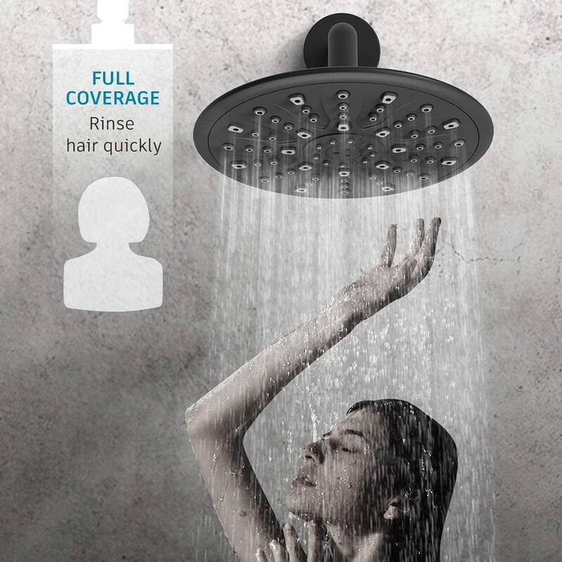 YASINU 9-inch Round Shower Head Bathroom Rainfall Mixer Shower System