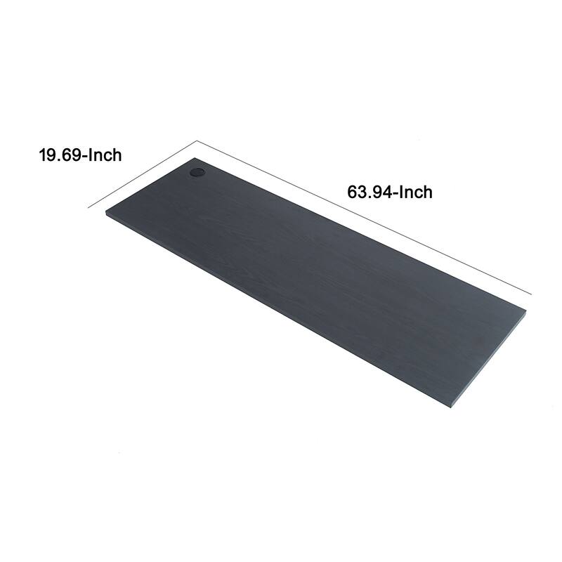 Asti Workbench Top, 20x64 Metallic Gray, Eco Friendly Melamine