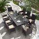 preview thumbnail 27 of 52, Kullavik Outdoor Dining Set, Rattan Patio Furniture Dining Table & Chairs