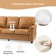 preview thumbnail 63 of 70, Rita Transitional Living Room 3-Seat Genuine Leather Nailhead Sofa with Solid Wood Legs and Removable Cushions