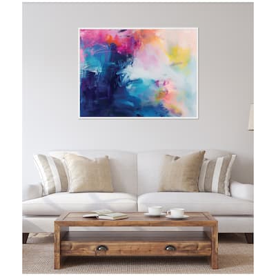 Kate and Laurel Sylvie Bright Abstract II Framed Canvas by Amy Lighthall