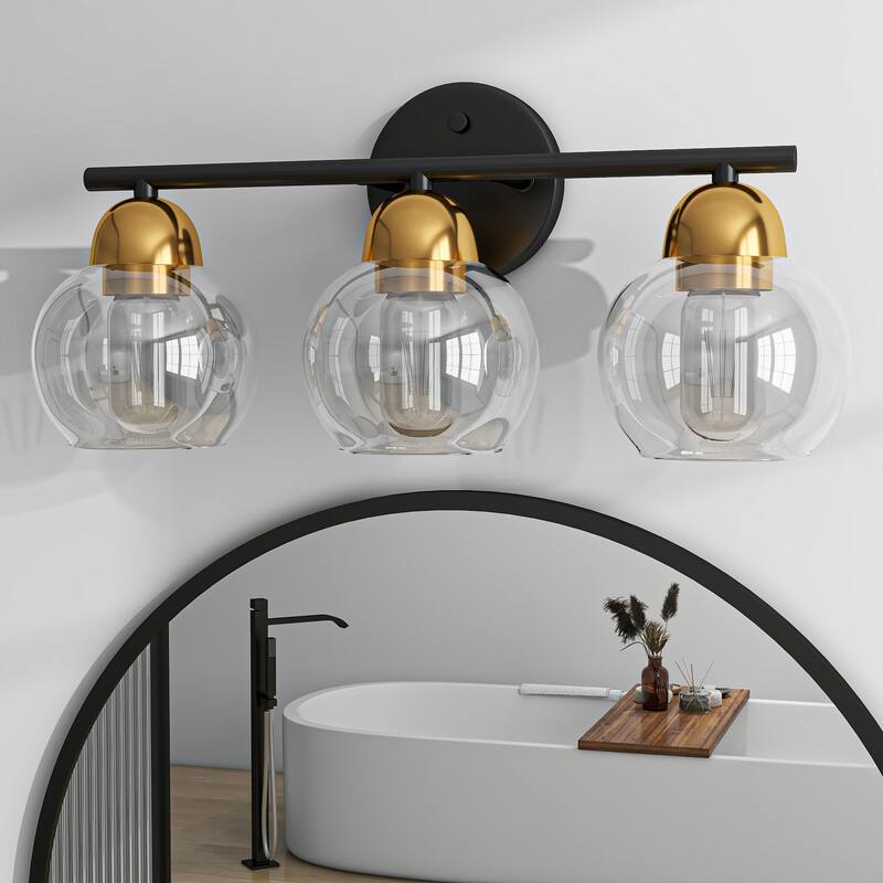 3-Light Bathroom Light Fixtures Over Mirror